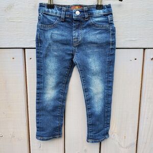 7 for All Mankind Toddler Jeans Sz 2T Skinny Leg EUC Adjustable Waist Super Cute
